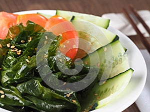 Sea lettuce Salad Ã¢â¬â Ensalada de lechuga de mar photo
